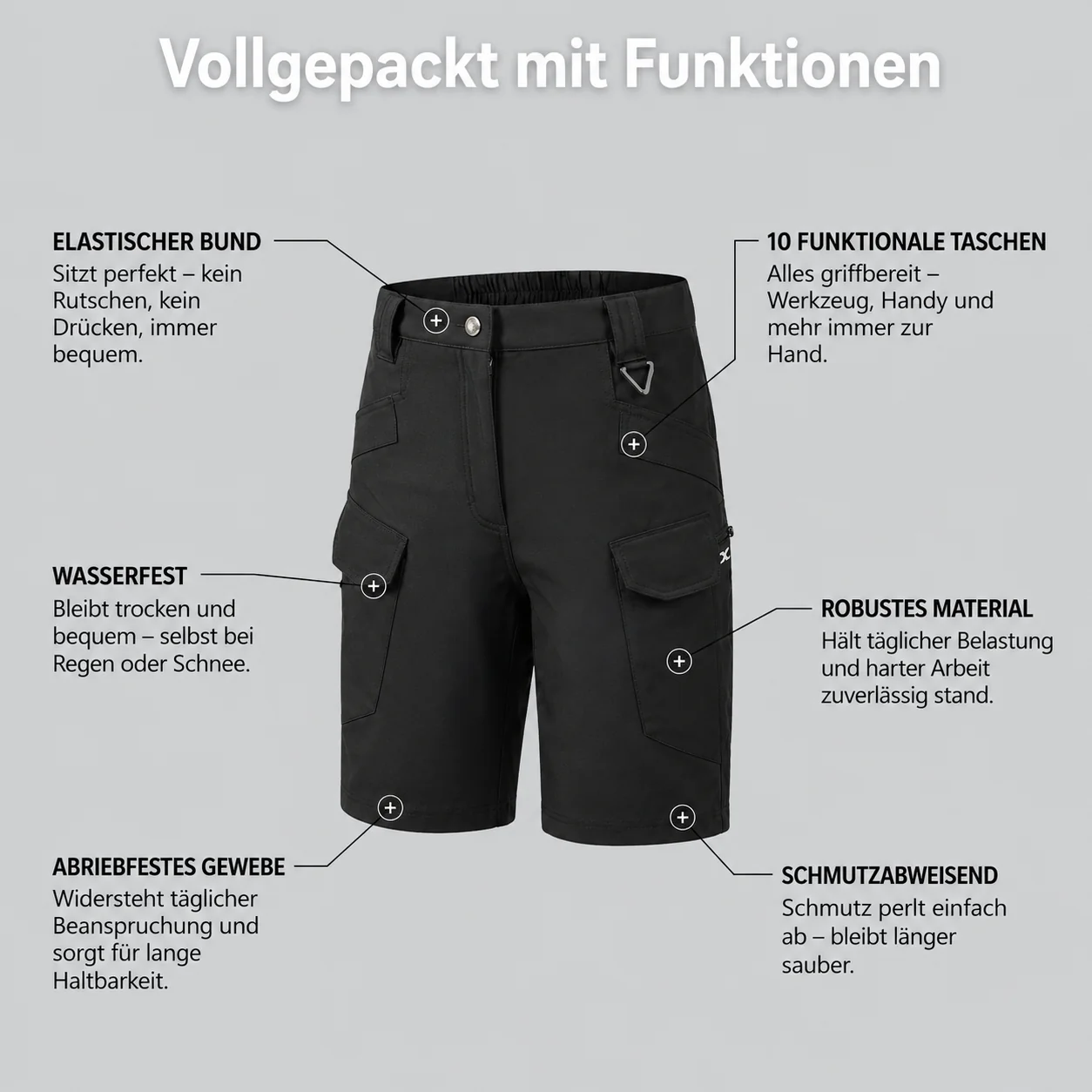 1+1 GRATIS: ProWork Shorts – wasserabweisend, langlebig & mit vollem Schutz bei jedem Einsatz - Image 8